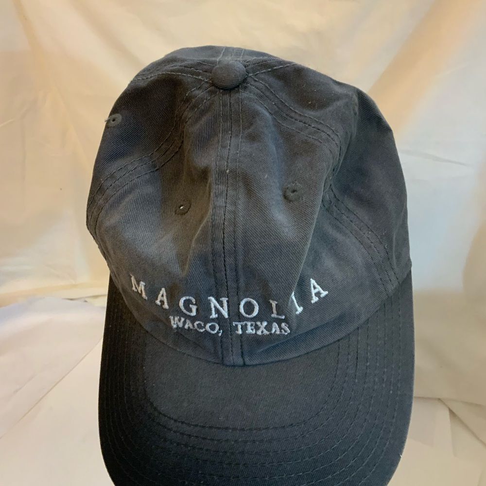 Magnolia Waco Texas Slate Gray Distressed Strapback Adjustable Hat / Cap